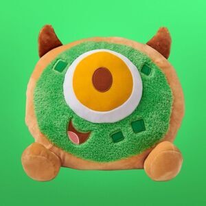 Disney Parks Munchlings Mike Wazowski Avocado Breakfast Roll Bagel Plush 14"